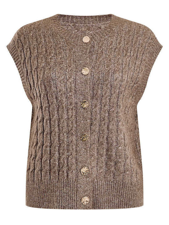 Celestino Damenweste in Metallic-Braun