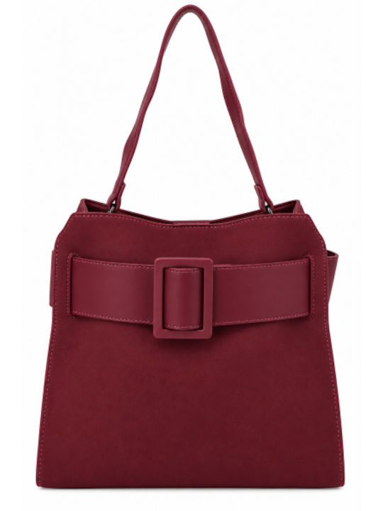 Morena Spain Burgunderrote Damen-Schultertasche...