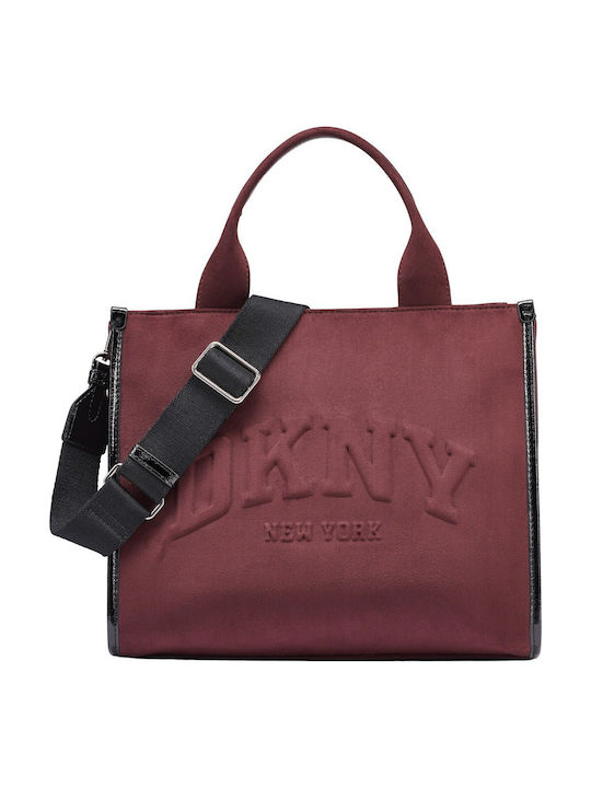 DKNY Hadlee Дамска Шопър Чанта от Плат Бордо