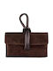 Women's Suede Brown Handbag
