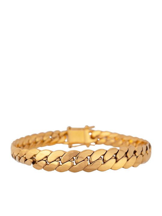 Excite-Fashion Women's Gold-Plated Stainless Steel Chain Bracelet