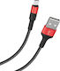 Hoco X26 Braided Cable USB-C male - USB-A Μαύρο 1m 1044
