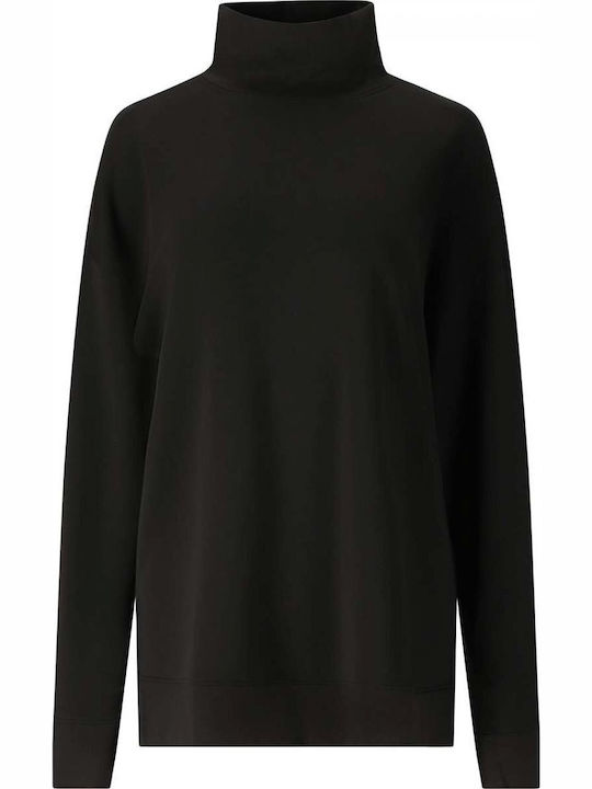 Women's Long-Sleeve Turtleneck Top Black