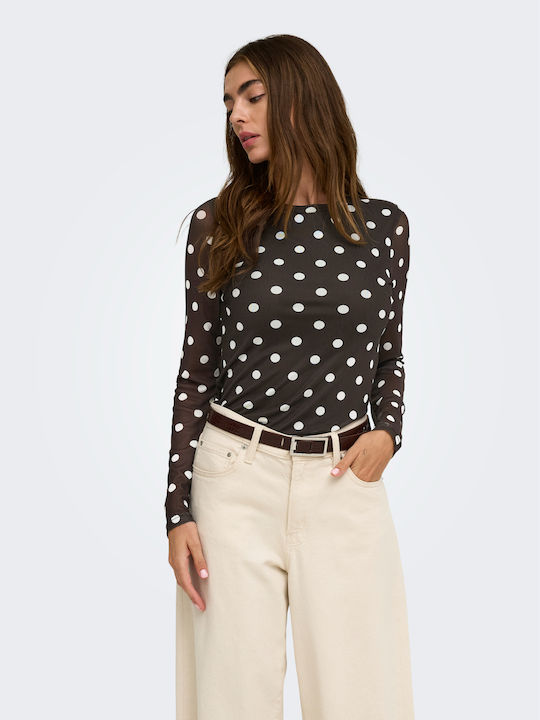 Only Nova Women's Long-Sleeve Blouse Coffee Bean