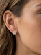 Sk3568 Ασημένια Επιχρυσωμένα Σκουλαρίκια 925° «emerald Cut» Με Πέτρες Zircon Grekas Jewelry