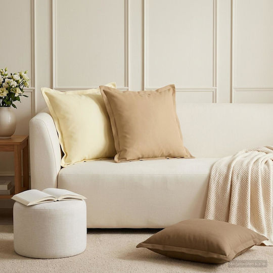 vidaXL Μαξιλάρι Καναπέ Houten Μπεζ 45x45εκ.