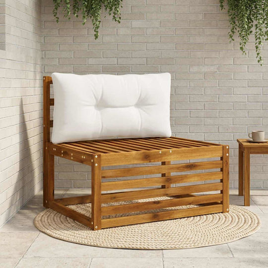 vidaXL Μαξιλάρι Καναπέ Κήπου με Πλάτη Putten Λευκό 40x80εκ.