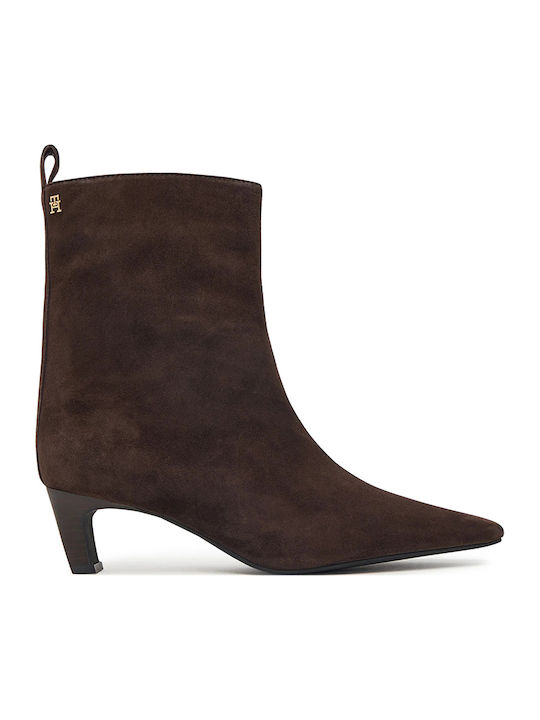 Suede Women's Ankle Boots Brown