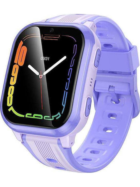 Hoco Παιδικό Smartwatch Y108 4G με GPS Μωβ
