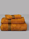 White Fabric Goldie Body Towel Yellow 550gsm Weight