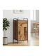 Wooden Sideboard with Drawers Brown 97x33x81 cm