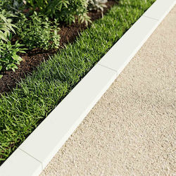 vidaXL Metal Garden Border in White 1m x 15cm 2...