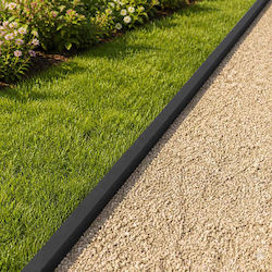 vidaXL Metal Garden Edging in Black 2 pcs