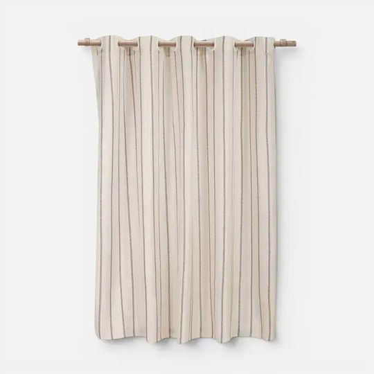 Nef-Nef Homeware Pol.apart Perdea de Duș Textilă cu Capse 180x180cm Ecru