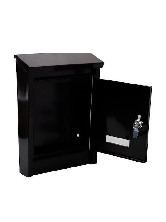 KMT Style Outdoor Metal Mailbox in Black KMT Style Outdoor Metal Mailbox in Black