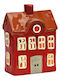 keleman Kerzenhalter aus Porzellan in Rot 12x7x17 cm