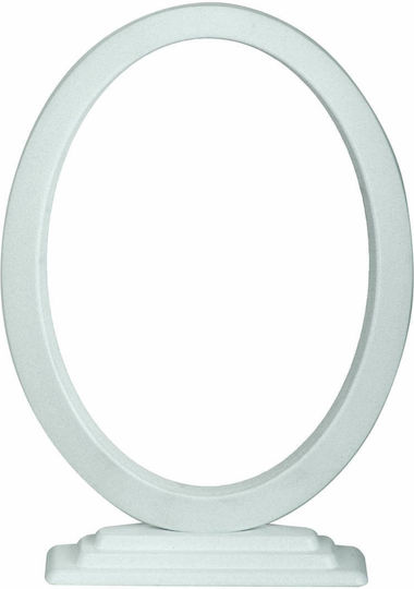 Oval Upright Aluminum Grave Photo Frame No. T White 11x15