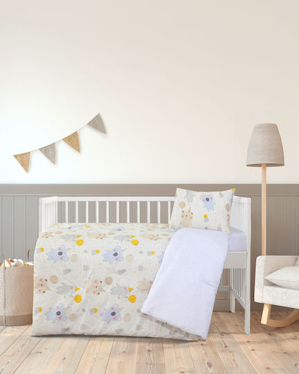 Kocoon Baby Duvet Cover Set with Pillowcase White 110x145cm