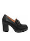 Pumps mit Dickem Hohen Absatz Schwarz WM-MP354-11-27HH-SCHWARZ