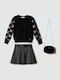 Kids Winter Skirt Set 4-Piece Black