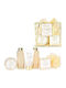 IDC Institute Scented Bath Gold Metallic Skin Care Set for Body Cleansing Vanilla & Sandalwood 7 Pcs