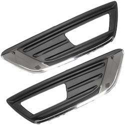 Ford Focus Iii Fl 12-16 Halogens Front Bumper Grille Trap Black + Chrome Left + Right 2 Pcs Set Ford Focus Iii Fl 12-16 Halogens Front Bumper Grille Trap Black + Chrome Left + Right 2 Pcs Set