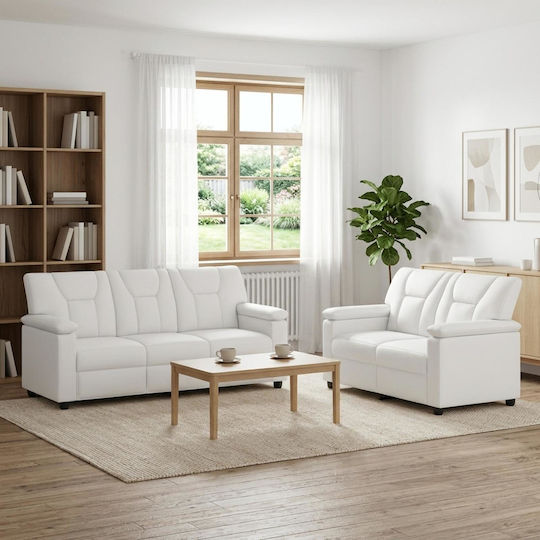 Set Mobilă Living Canapea cu 2 Locuri și Fotoliu