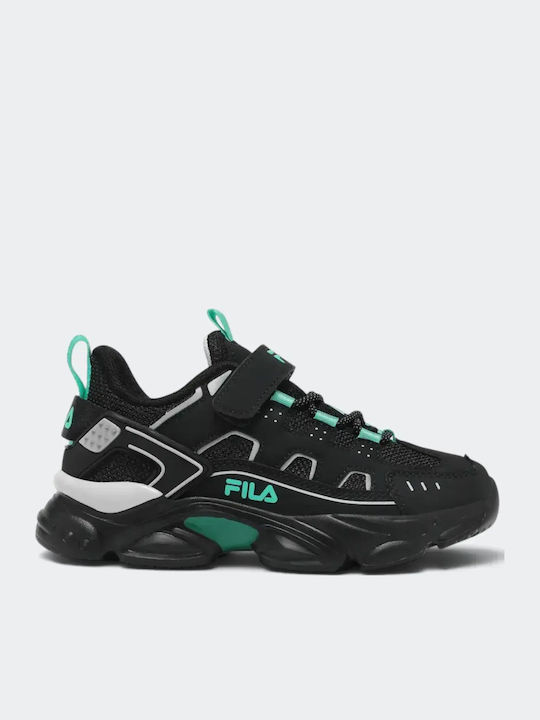 FILA Spinel 3v Παιδικά Sneakers με Σκρατς Μαύρα