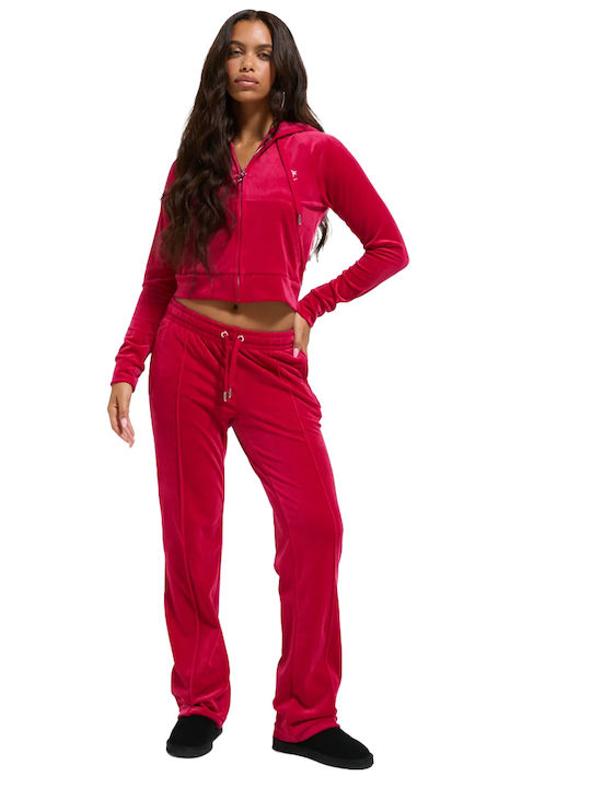 Juicy Couture Tina Velours-Trainingshose Rot