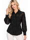 Long Sleeve Women's Shirt Black WG-FY-9246-27SH-BLACK