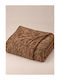 Comfort Double Fleece Blanket 220x240cm Brown
