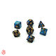 Set de Zaruri Bicolore Albastre și Negre cu Săculeț Set de Zaruri Acrilice pentru RPG Dungeons & Dragons Pathfinder Jocuri de Război