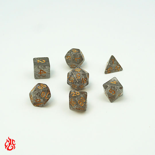 Set de Zaruri Transparente cu Strasuri și Săculeț pentru RPG Dungeons & Dragons Pathfinder Wargames