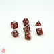 Set de zaruri portocalii cu strasuri, săculeț, RPG, Dungeons & Dragons, Pathfinder, jocuri de război