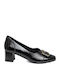 Damen Leder Ballerinas Schwarz