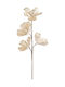Decoris Ramură Decorativă de Crăciun din Țesătură, Lungime 59 cm, Bej