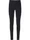 Trainingsleggings für Damen Lang Formend Black