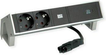 Bachmann Desk2 Prelungitor cu Prize Multiple cu USB-A și USB-C Gri
