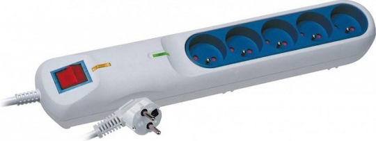 Lestar 5-Socket Power Strip with 3 m Cable Grey