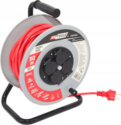 AWTools Extension Cord Reel with 30m Cable Wate...