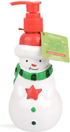 IDC Institute Christmas Snowman Orange & Cinnamon Liquid Soap 310ml