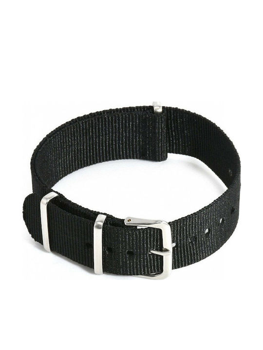 Mertzios.gr Black Nato Fabric Strap 20mm Mertzios.gr Black Nato Fabric Strap 20mm