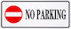 Αυτοκόλλητη Σήμανση No Parking 29x12cm