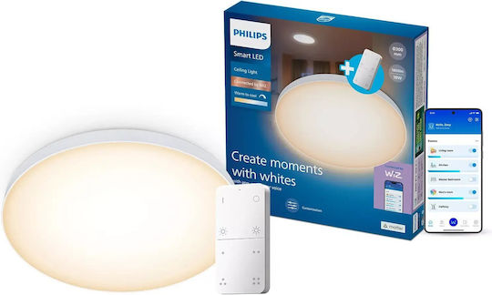 Philips Таванна Плафониера Бяла