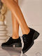 Vesya2 Damen-Oxfords aus schwarzem Wildleder