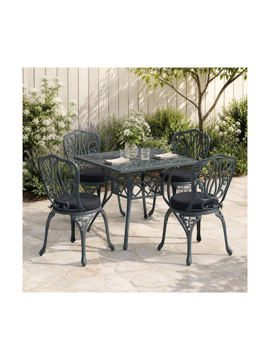 vidaXL Soest Round Dark Blue Garden Chair Cushi...