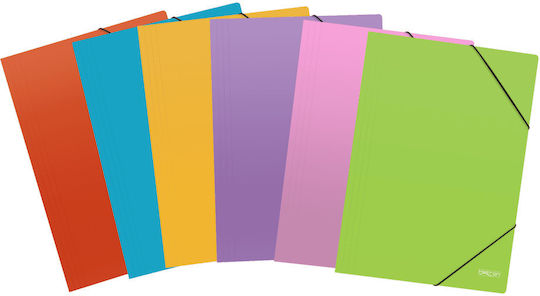 Metron File Folder with Rubber Band and Flaps for A4 Paper 10 Pieces
