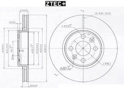 Discuri de frână Ztec+ Față Renault Clio Megan 280mmx24 Grosime bd4110 Discuri de frână Ztec+ Față Renault Clio Megan 280mmx24 Grosime bd4110