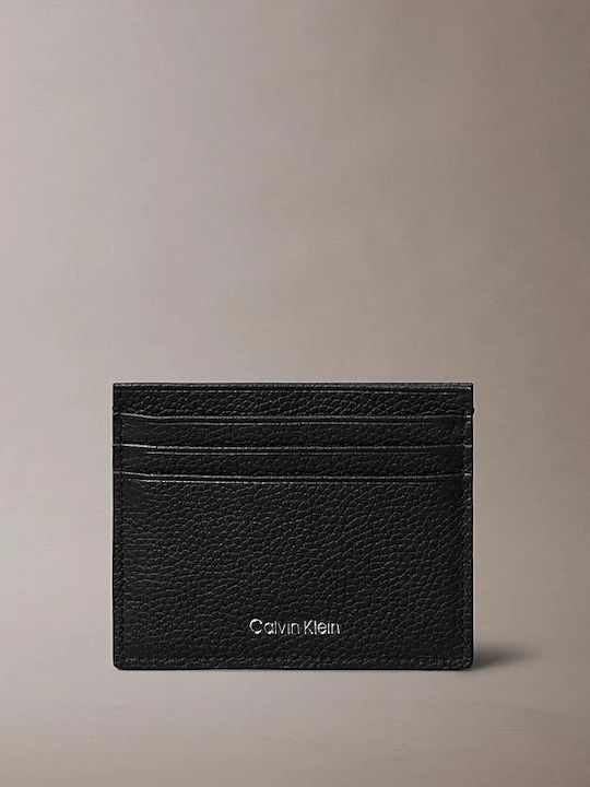 Calvin Klein Card Case Foil Emboss Leather Men'...