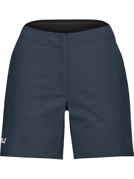 Jack Wolfskin Pantaloni Scurți de Drumeție pentru Femei Albaștri